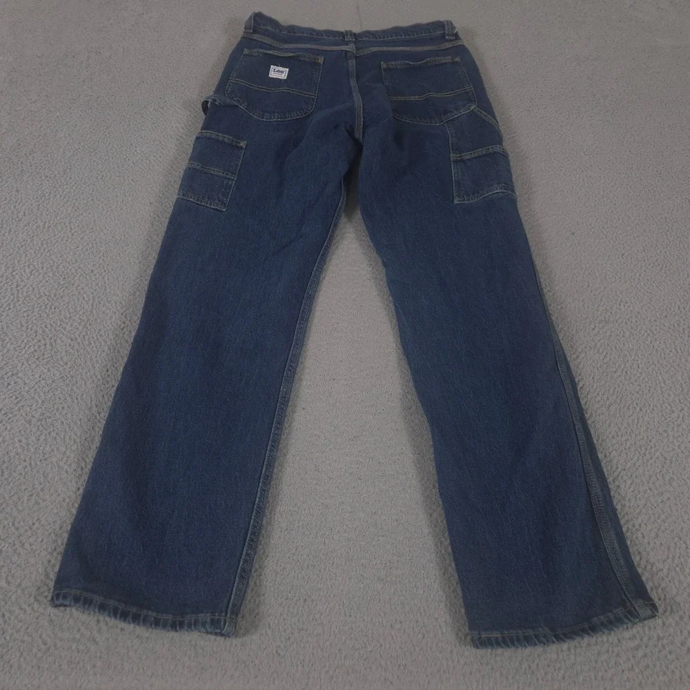 Lee Jeans Men 33x34 Blue Legendary Workwear Carpenter Straight Leg Utility Y2K